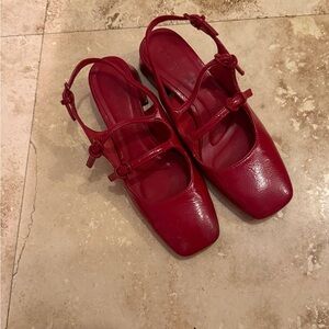Red Heel Mary Jane Shoes